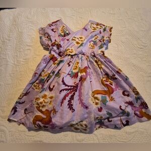 Tea Collection girls size 3 Nepal Destination floral & dragon dress VVGUC